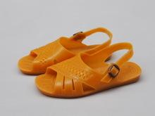 经典塑料男胶凉鞋/怀旧沙滩凉鞋/黄橡胶软胶/防滑防臭/工地工作鞋