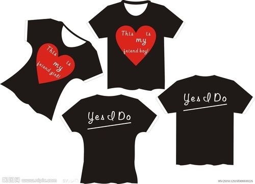 情侣装t shirt设计图__绘画书法_文化艺术_设计图库_.