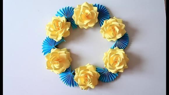 「手工制作」用订书机做一个好看的花环