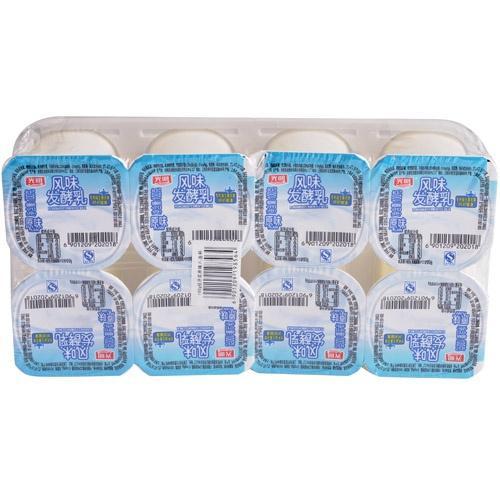 【自营冷藏】光明100g风味酸牛奶(原味)经济装八连杯