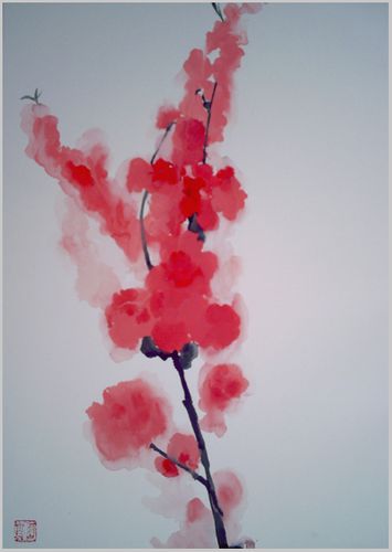 水粉桃花图片大全