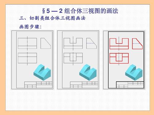 机械制图课件 第四章 组合体三视图
