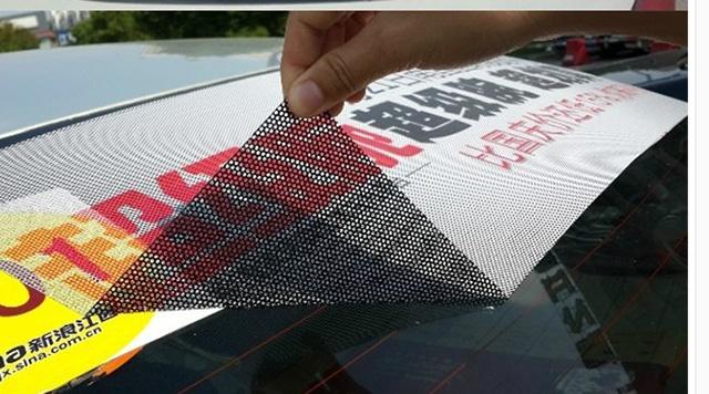汽车单透玻璃贴膜广告