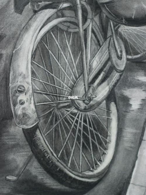 南京画室|【静微素描自行车】_画室_自行车_素描_南京