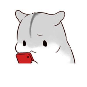 小仓鼠双手持手机看-发表情