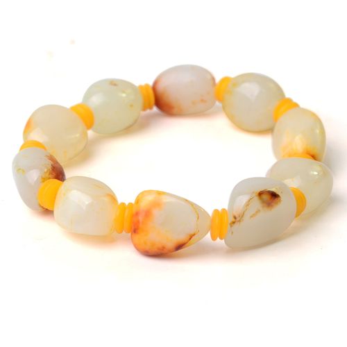 臻玉盈新疆和田玉籽料原石手串红皮白肉男士女款送证书视频