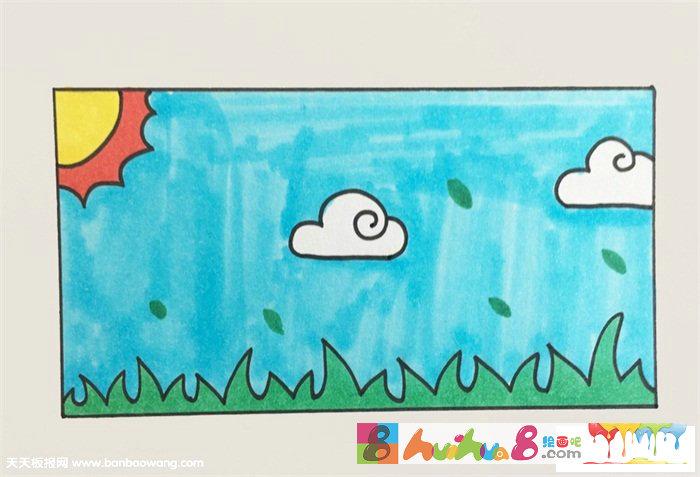 马克笔天空画法