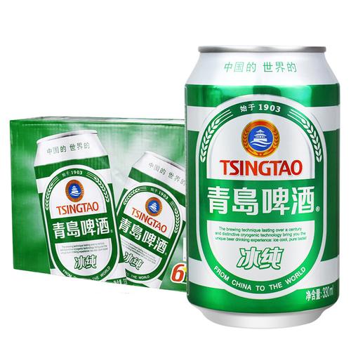 可优惠青岛冰纯听装330ml 24罐啤酒