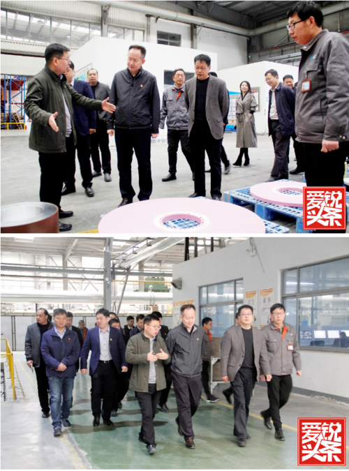 荥阳市市委书记杨金军到白鸽磨料磨具有限公司调研工作