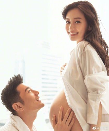angelababy,孕照