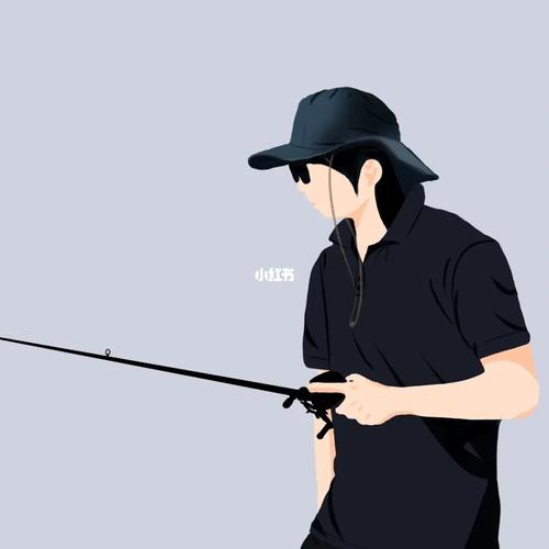 我的插画|路亚情侣头像91_情侣头像_垂钓_插画_户外