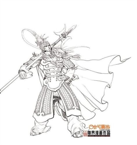 如何画吕布简笔画