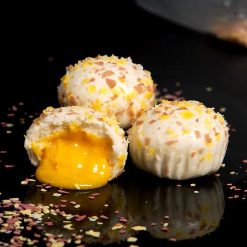 安井金麦流沙包300g袋早餐爆汁蛋黄包子10只港式大酒店茶餐点心