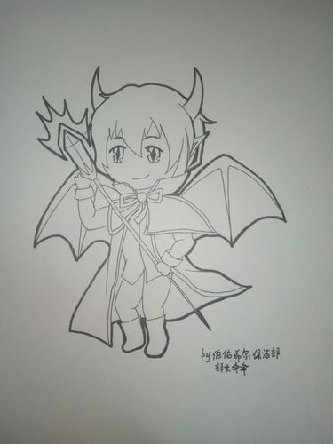 这是自己画的同人图 漫画"小绿和小蓝"里的魔王小绿