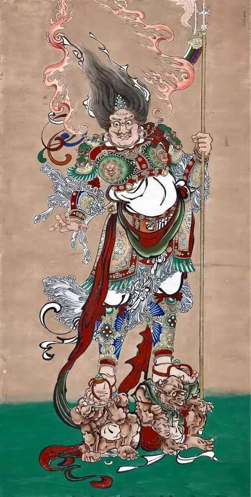 东方持国天王   "持国"意为慈悲为怀,保护众生,护持国土,故名持国