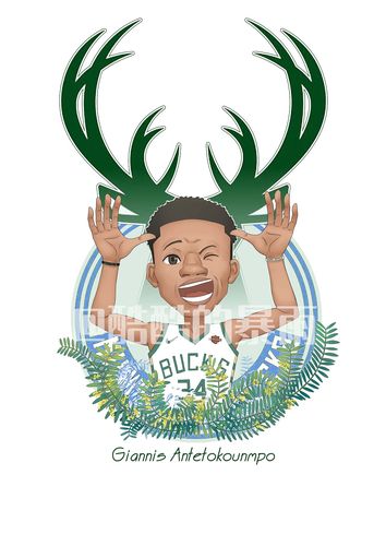 字母哥-扬尼斯·安特托昆博|插画|创作习作|温雨