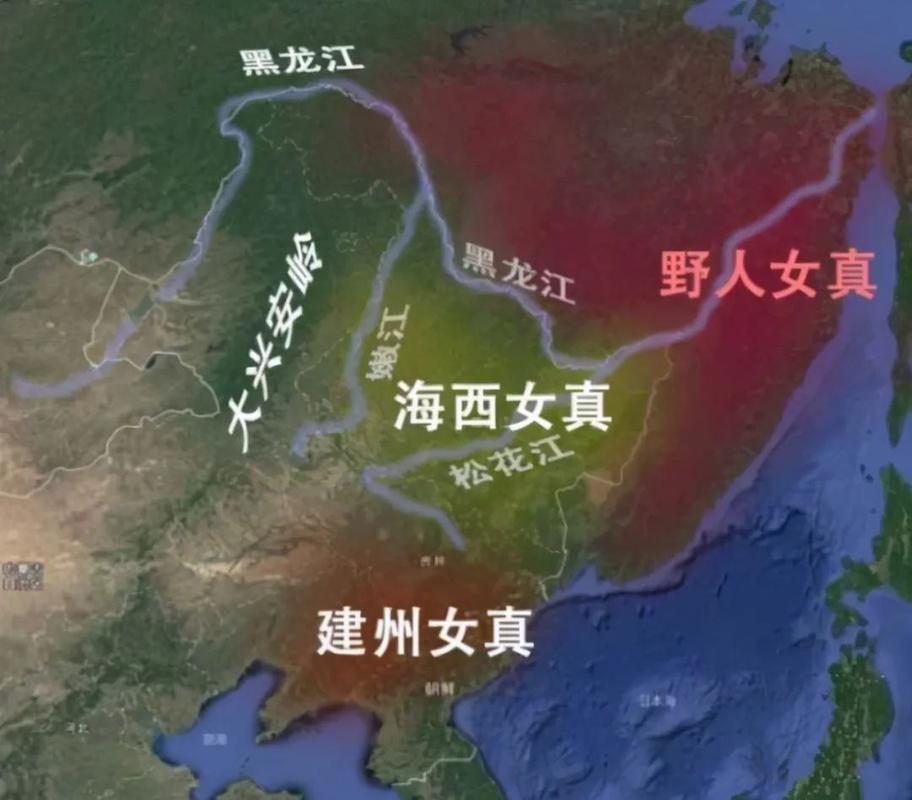 当时的女真分为三大部,分别是海西女真(分布在今天松花江流域经吉林