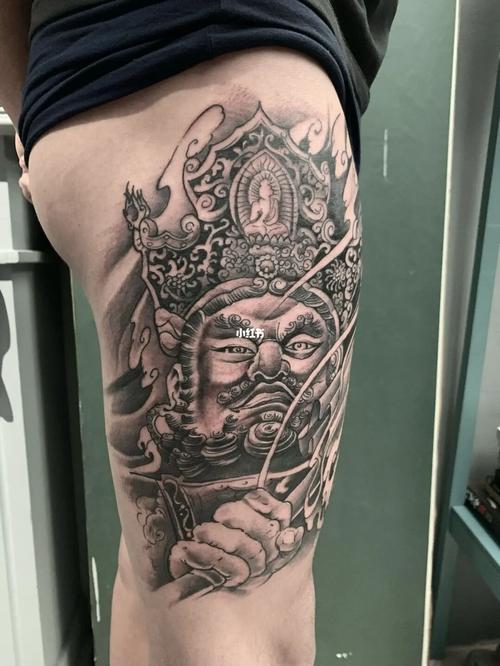 四大天王-多闻天王 #汕头纹身 #汕头鬼墨纹身_纹身_鬼墨刺青攻略_刺青