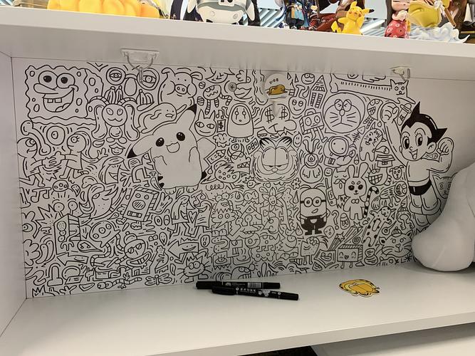 闲暇之余刷某音看到了涂鸦大师mr doodle的作品,感觉非常的有趣 看着
