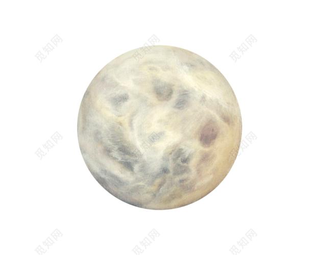 彩色绘画圆球月球素材