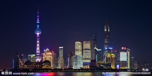 上海外滩陆家嘴东方明珠夜景