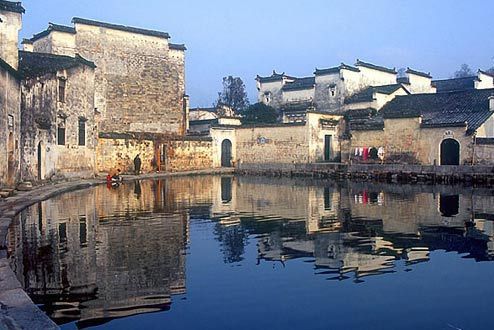 安徽西递古村 冬季闲游四大古镇