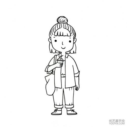 简笔画小女孩