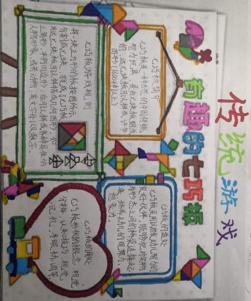 赵峻熙内容丰富的七巧板手抄报.