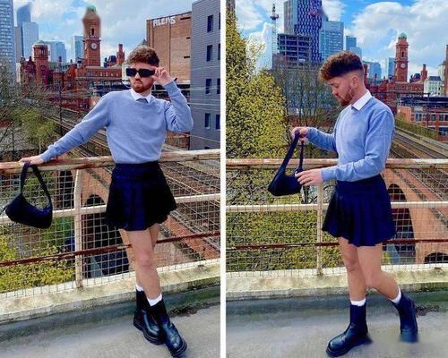 男人穿裙子是怎样一种感觉?大胆的英国男子以裙装出现在街头