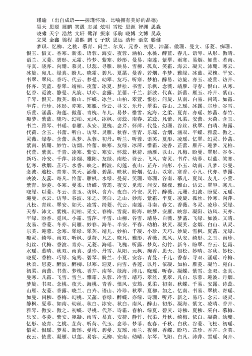 帅气好听的男孩名字大全附解释[1].pdf 7页