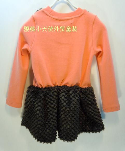 【专柜正品】彩色笔童装15年女童韩版蕾丝淑女纯棉连衣裙连身衫