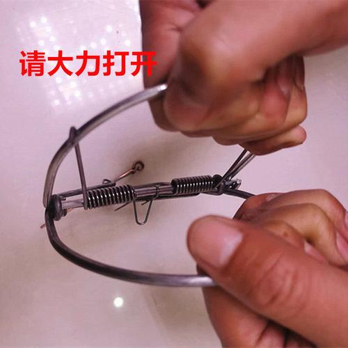 笼灭鼠器新款老鼠夹圆老鼠夹加厚连续抓捕鼠器铁质夹子老鼠贴2个圆夹