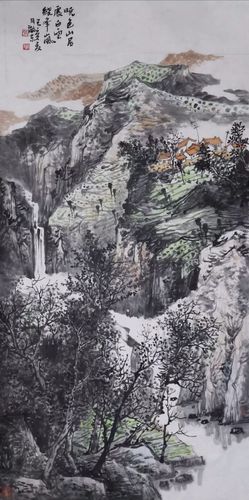 安徽阜阳,号风骨,松风斋主,自幼随父学画,1985年拜著名山水画家李伯英
