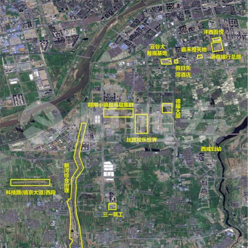 欢乐谷,外环,林带.最新卫星图看西安城建大项目进展