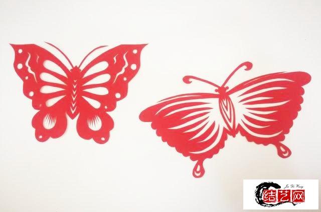 最简单的蝴蝶剪纸教程,蝴蝶画法