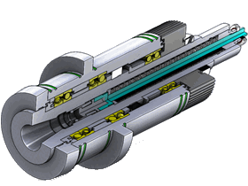 如何用solidworks画bt40的主轴结构 / 立式加工中心主轴结构原理