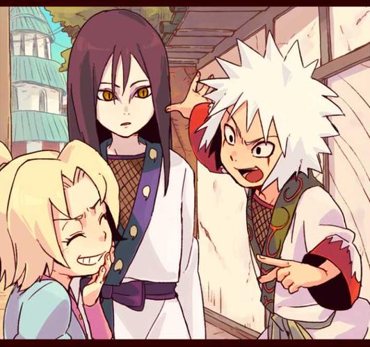 有没有大蛇丸和自来也小时候的壁纸?