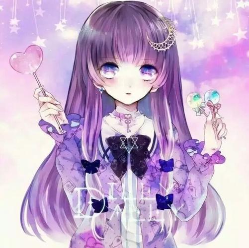 分享一波 温柔 紫女生动漫头像