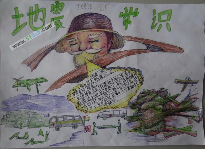 地震手抄报版面设计图大全