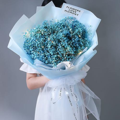 情人节礼物生日礼物女送女朋友送闺蜜结婚纪念日礼物七夕真花花束成品