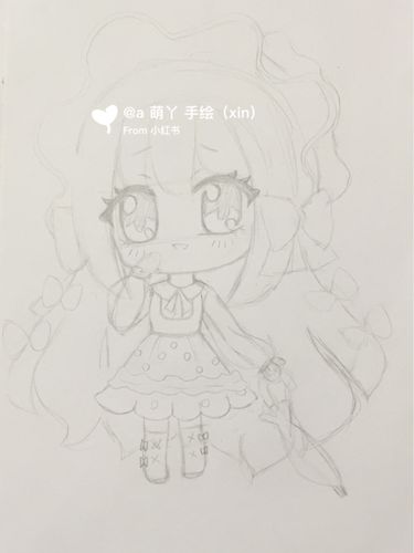 迷你世界q版头像人物手绘画线稿原创梦歌