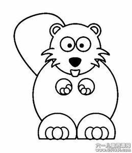 动物简笔画河狸怎么画河狸简笔画可爱的小海狸动物简笔画步骤图