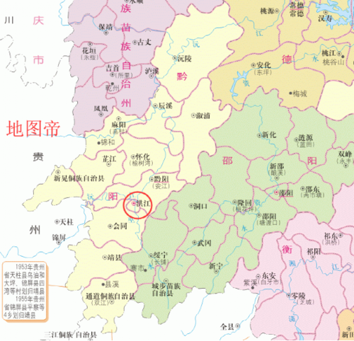 湖南怀化市有两个洪江,地图上为何只有洪江市而无洪江