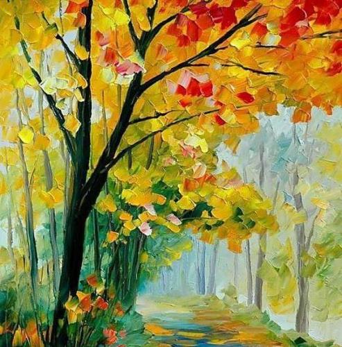 如何画一副美丽的秋天画