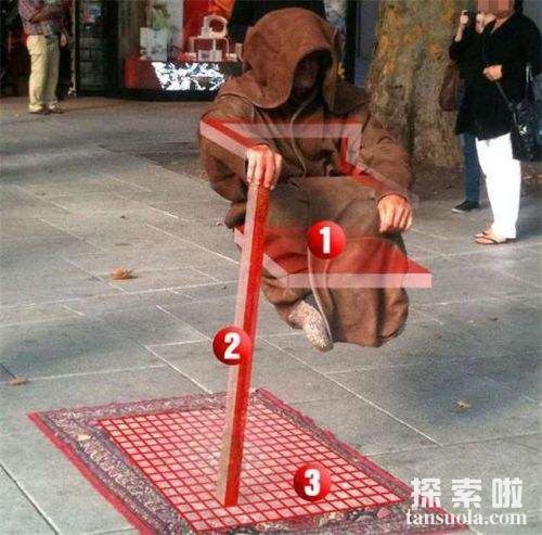 印度高僧悬空揭秘街头人体悬空魔术揭秘