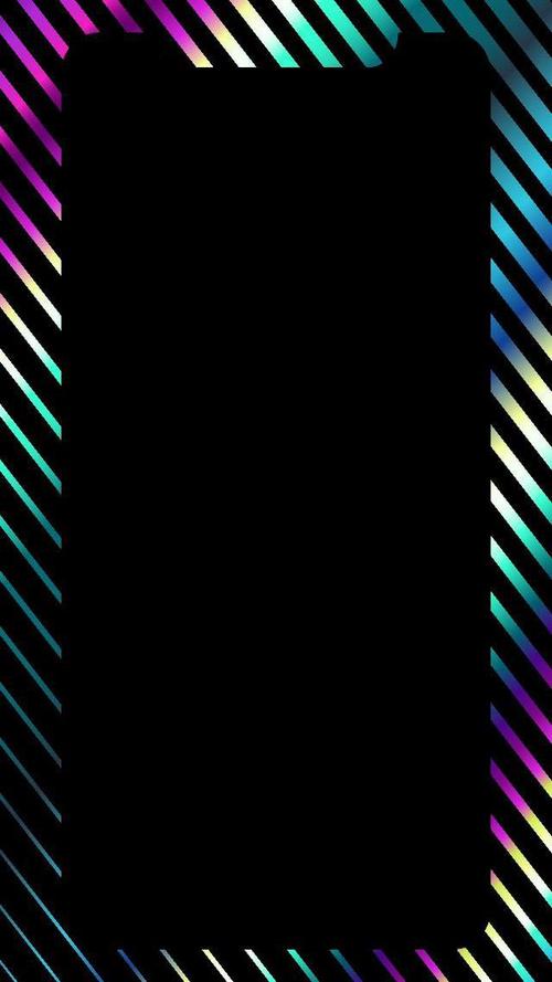 4k壁纸|炫彩边框风格壁纸,霓虹灯效果,很漂亮