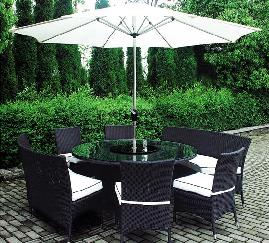 户外家具室外遮阳伞桌椅组合咖啡甜品奶茶店庭院休闲藤椅带m7b