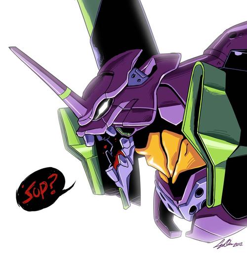 求这张eva初号机的原图,有颜色的,非手绘