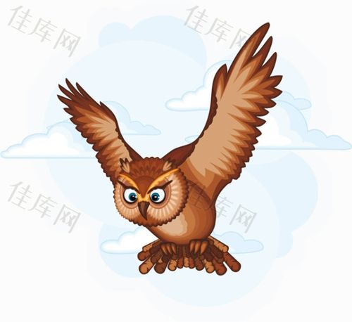 飞翔的猫头鹰