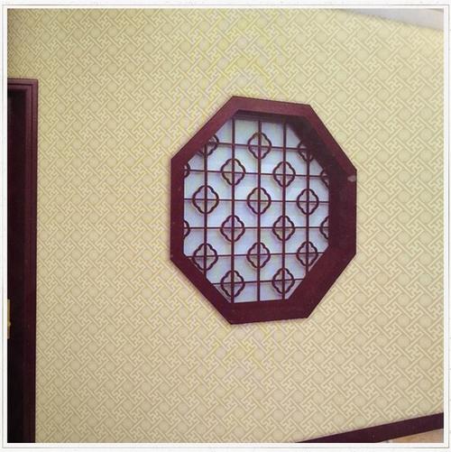 客厅酒店宾馆店铺装修壁纸 无纺布墙纸 现代简约中式古典回型格